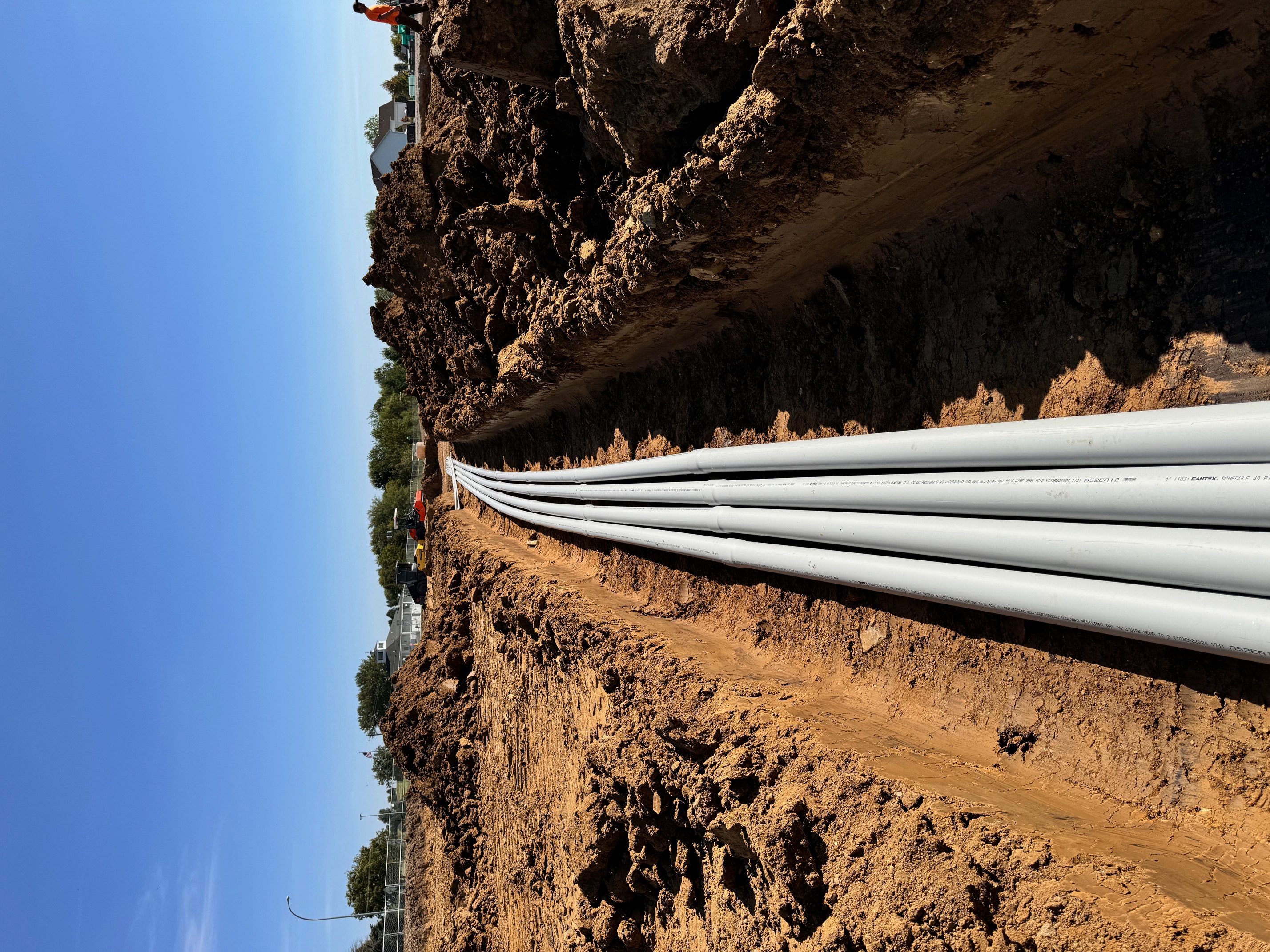 Viking Electric agricultural trenched conduit installation